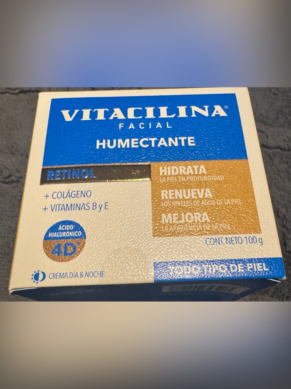 Vitacilina Facial Humectante Moisturizer - Blue/Gold